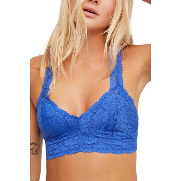 Free People Other - Free People Galloon Lace Racerback Bralette blue _